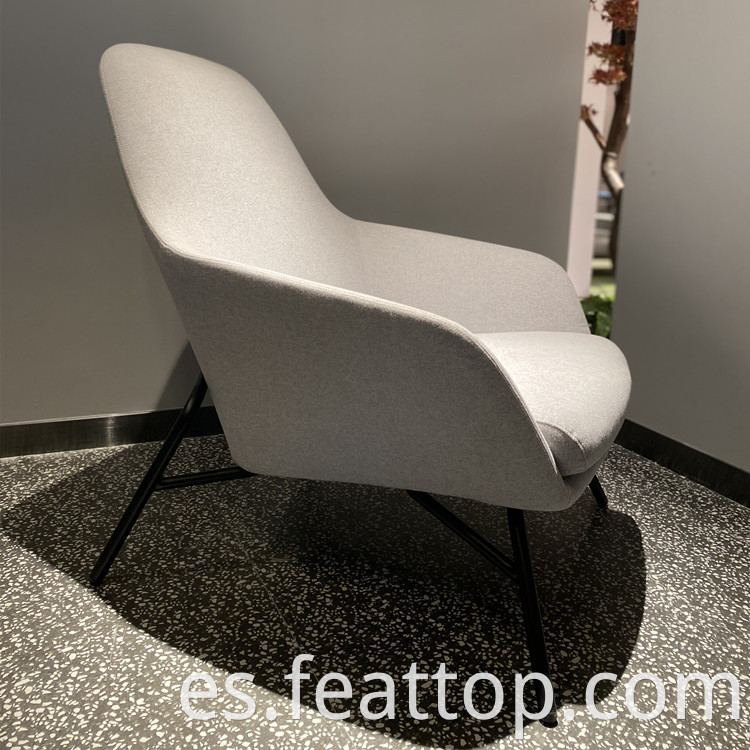 Dinamarca de diseño Light Luxury Backrest Tipo de sofá Silla de sofá Silla de vida de la oficina
